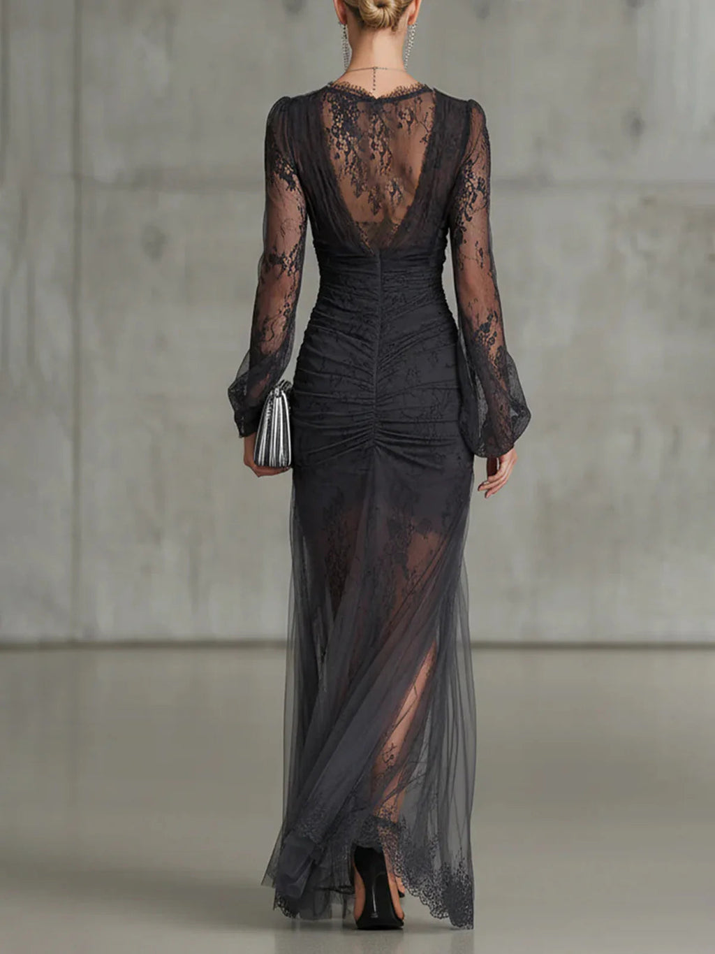 Úrsula · Vestido Maxi de Encaje con Abertura