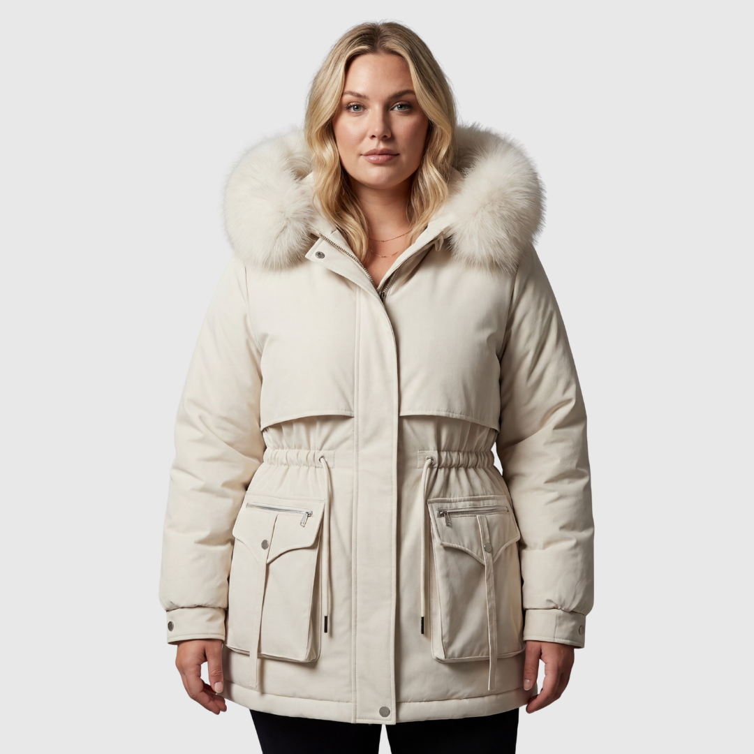 Marta | Parka con Capucha de Pelo Sintético