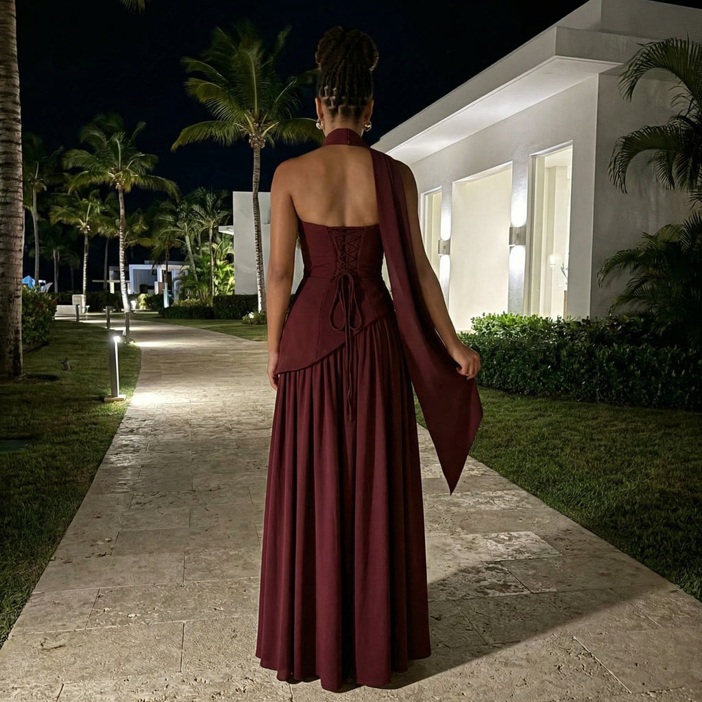 Maia - Vestido maxi sin tirantes