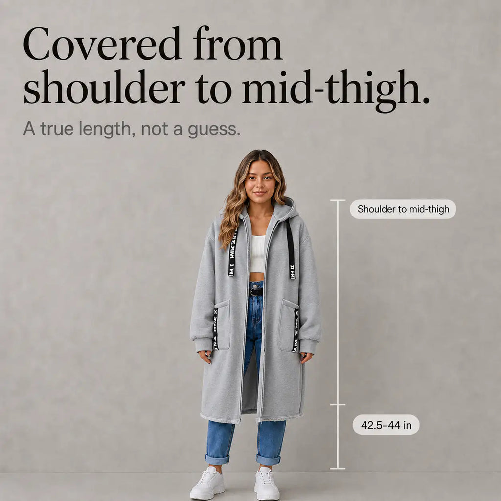 Alma | Abrigo Sudadera Oversize con Capucha