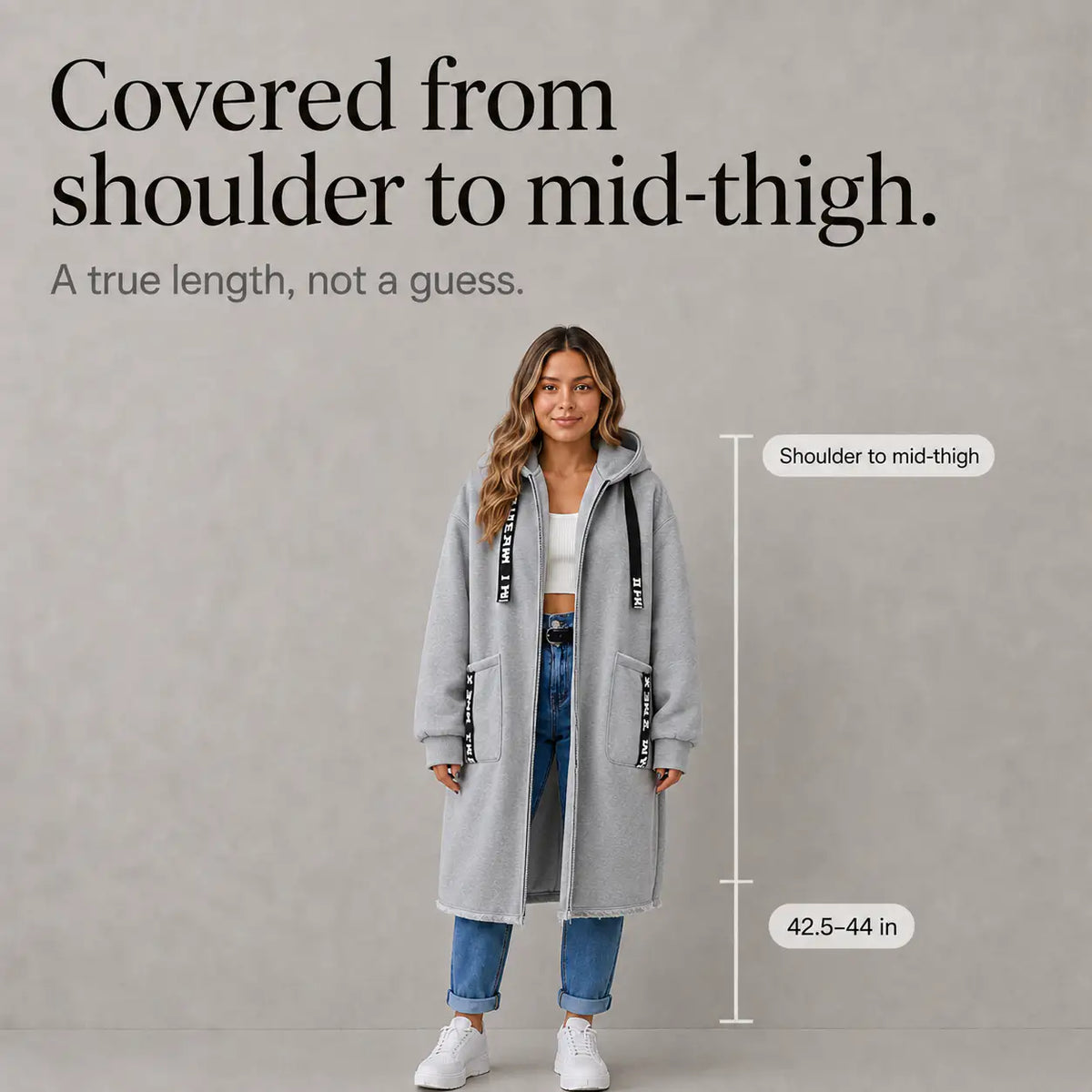 Alma | Abrigo Sudadera Oversize con Capucha