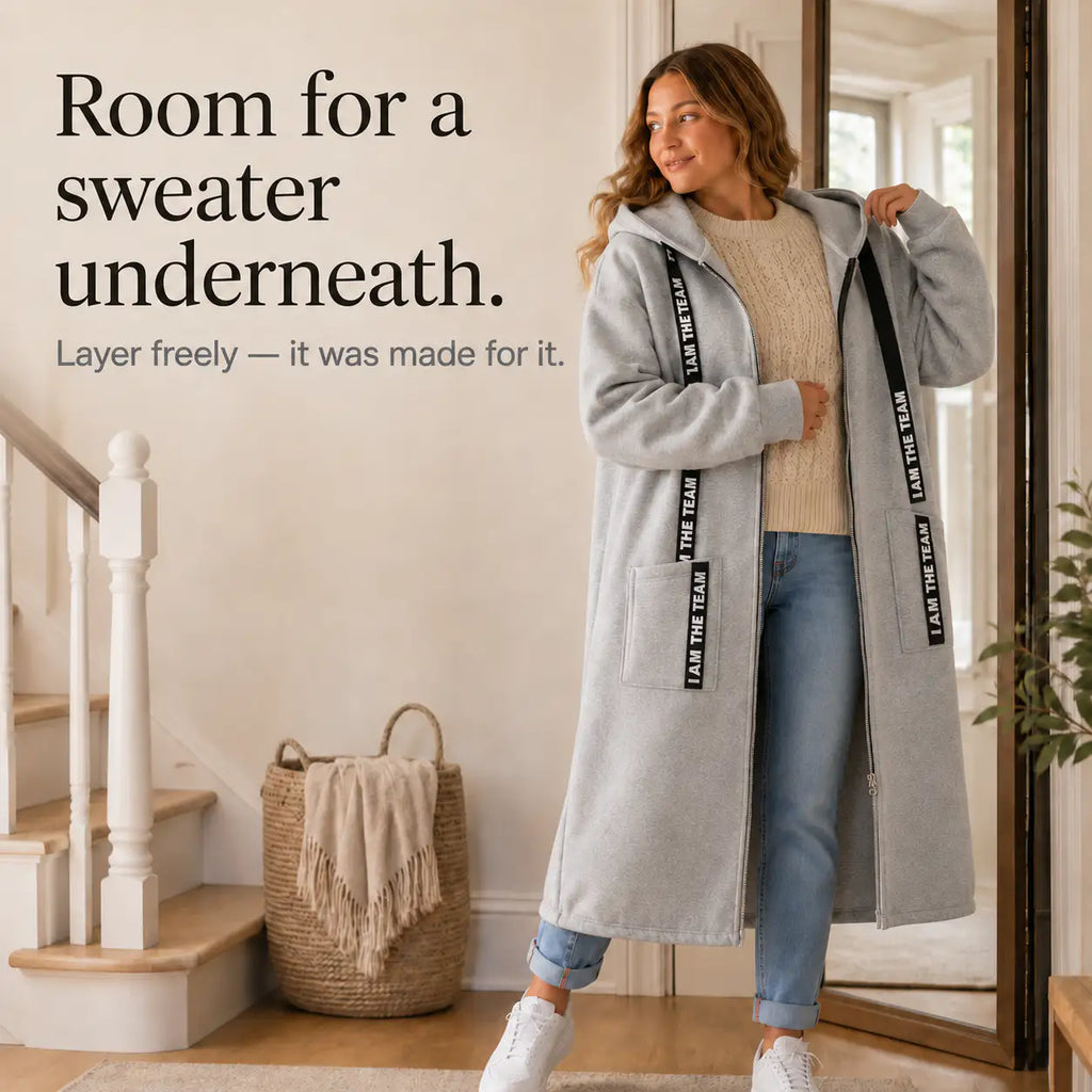 Alma | Abrigo Sudadera Oversize con Capucha
