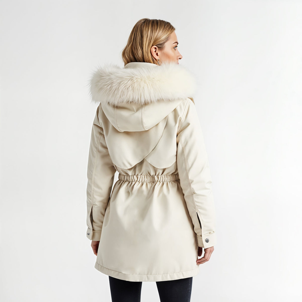 Marta | Parka con Capucha de Pelo Sintético