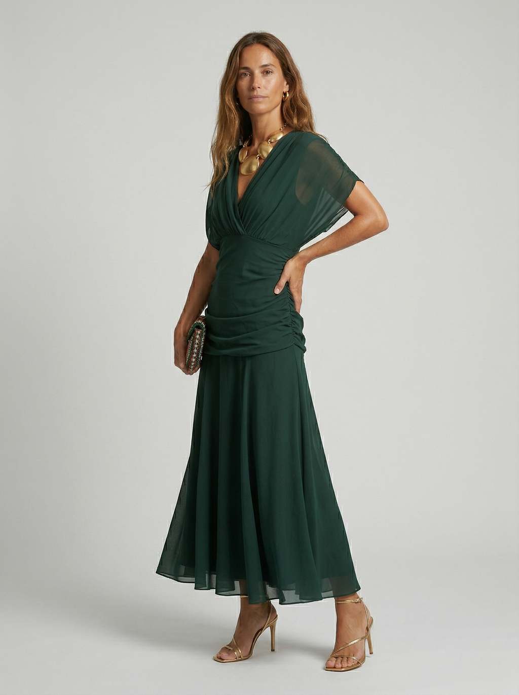 Nora | Vestido largo con escote en v