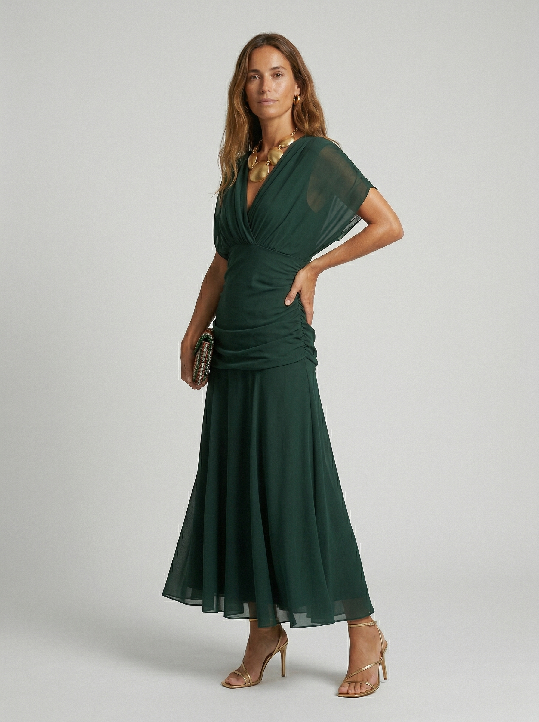 Nora | Vestido largo con escote en v