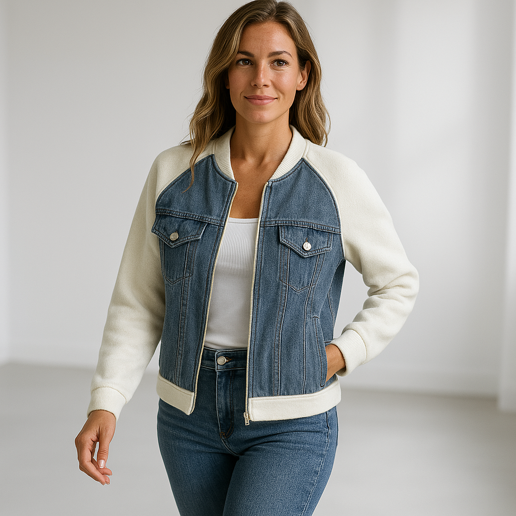 Fátima | Chaqueta Vaquera con Ribete de Punto