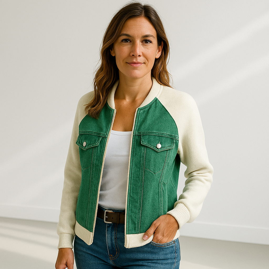 Fátima | Chaqueta Vaquera con Ribete de Punto