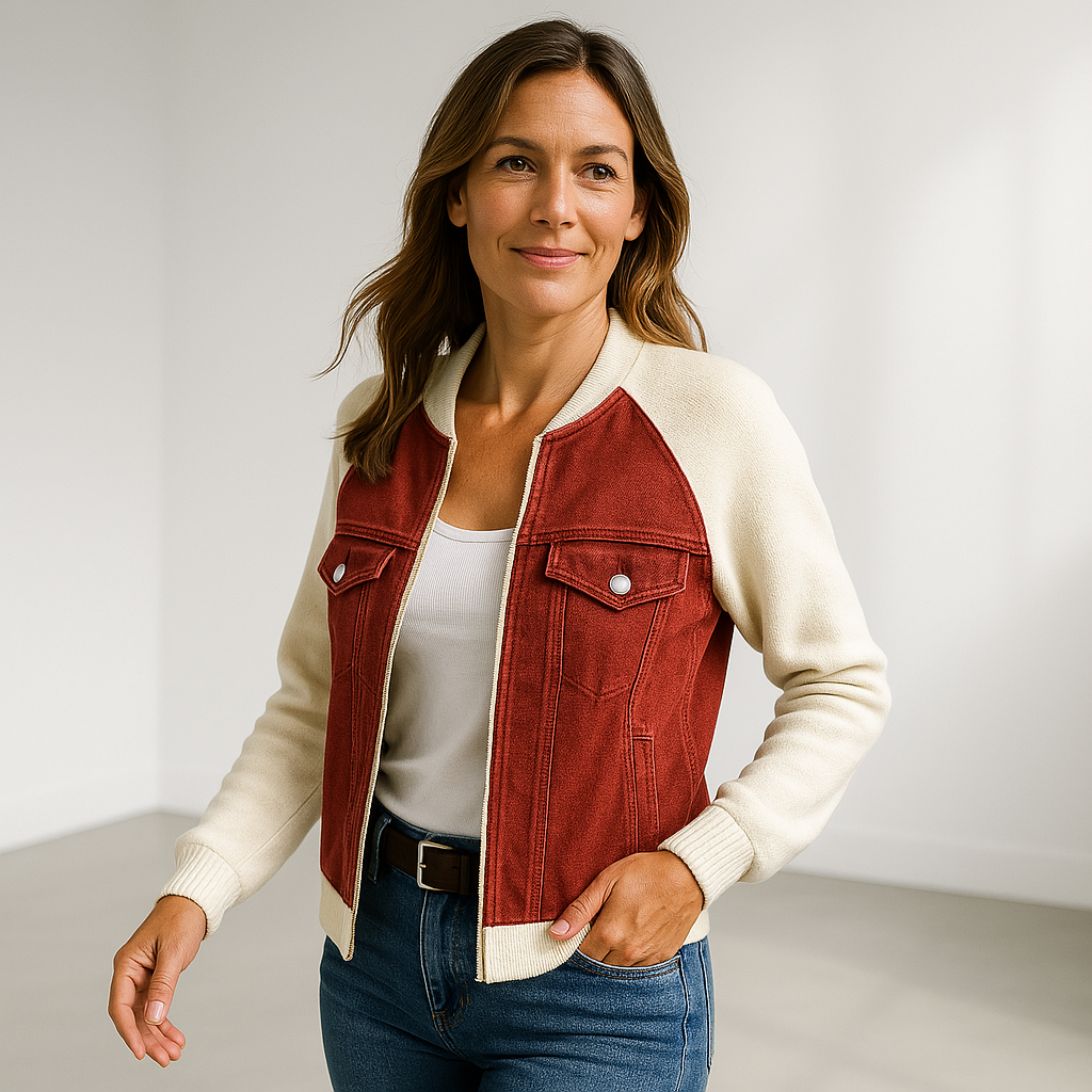 Fátima | Chaqueta Vaquera con Ribete de Punto