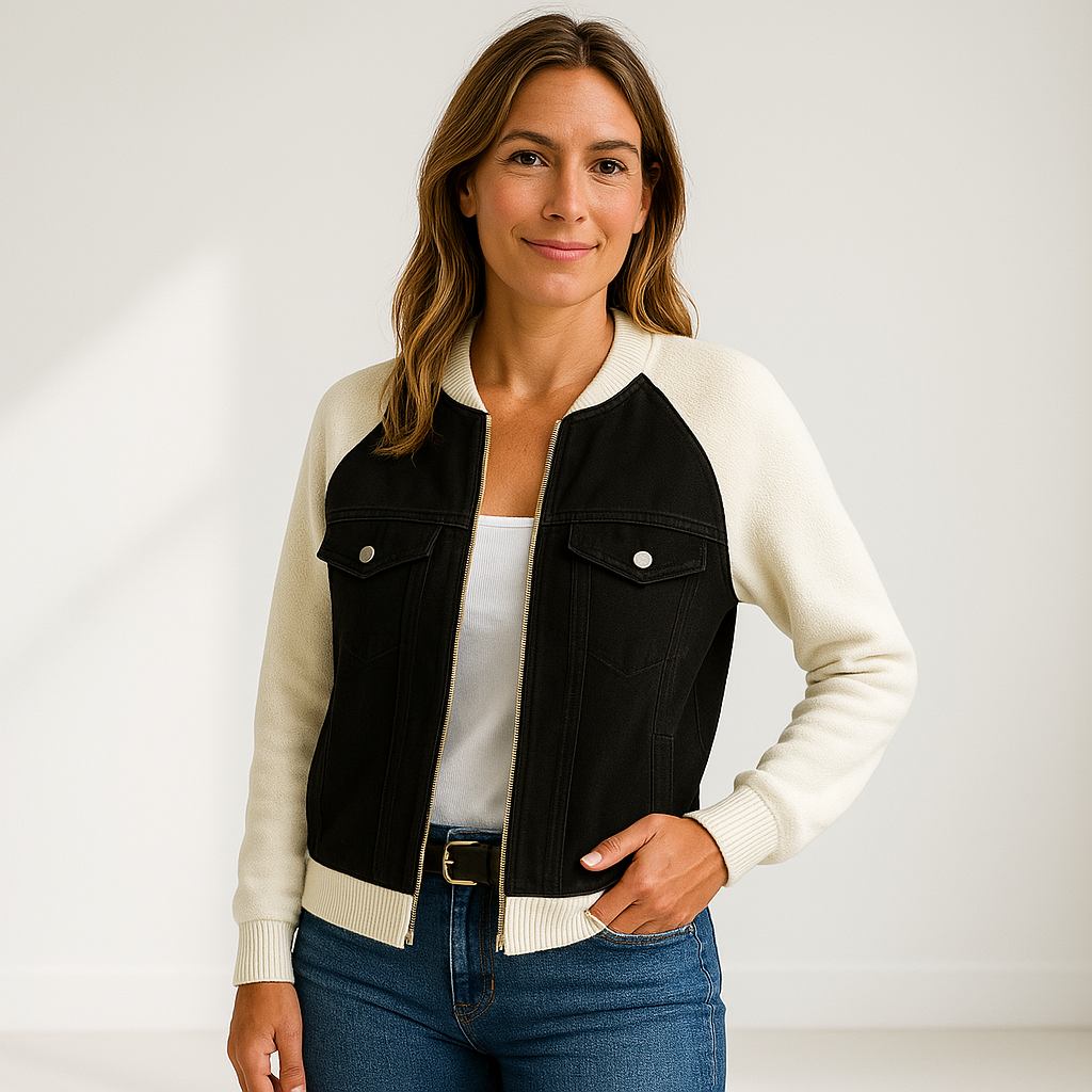 Fátima | Chaqueta Vaquera con Ribete de Punto