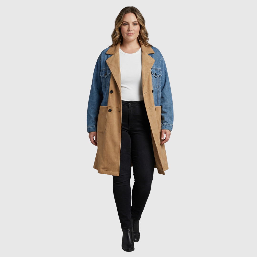 Estela | Chaqueta de Ante Sintético con Solapas