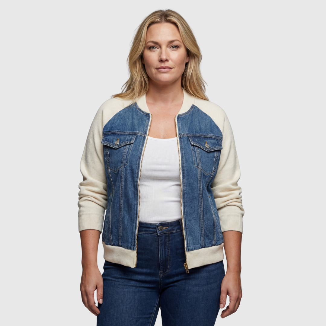 Fátima | Chaqueta Vaquera con Ribete de Punto