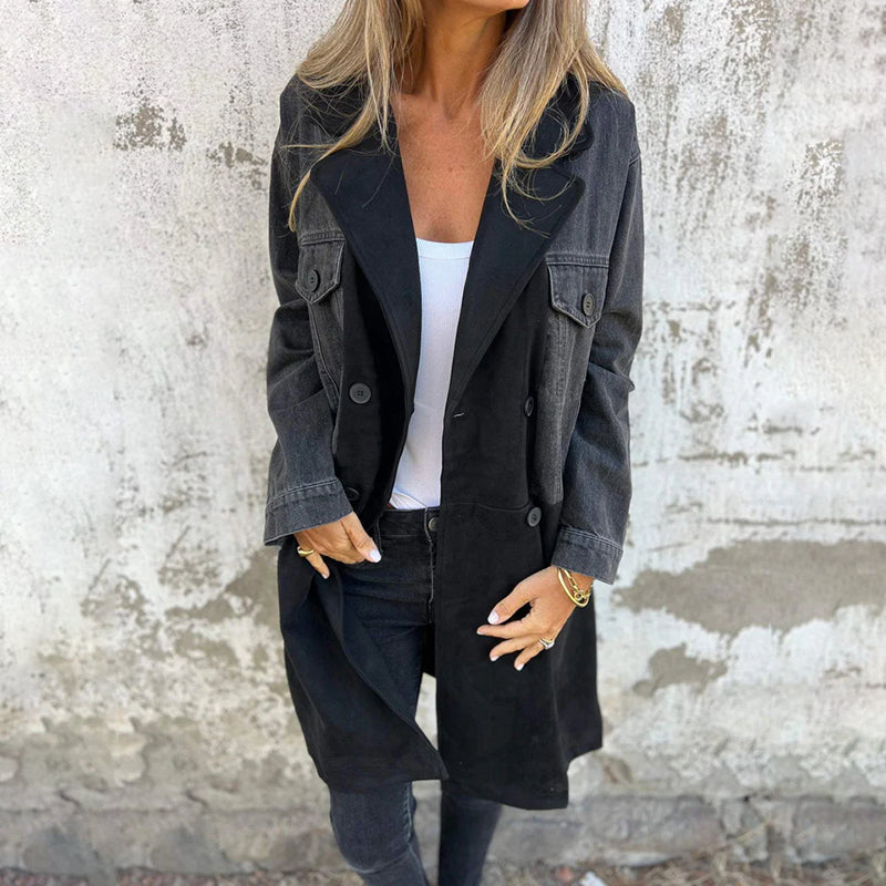 Estela | Chaqueta de Ante Sintético con Solapas