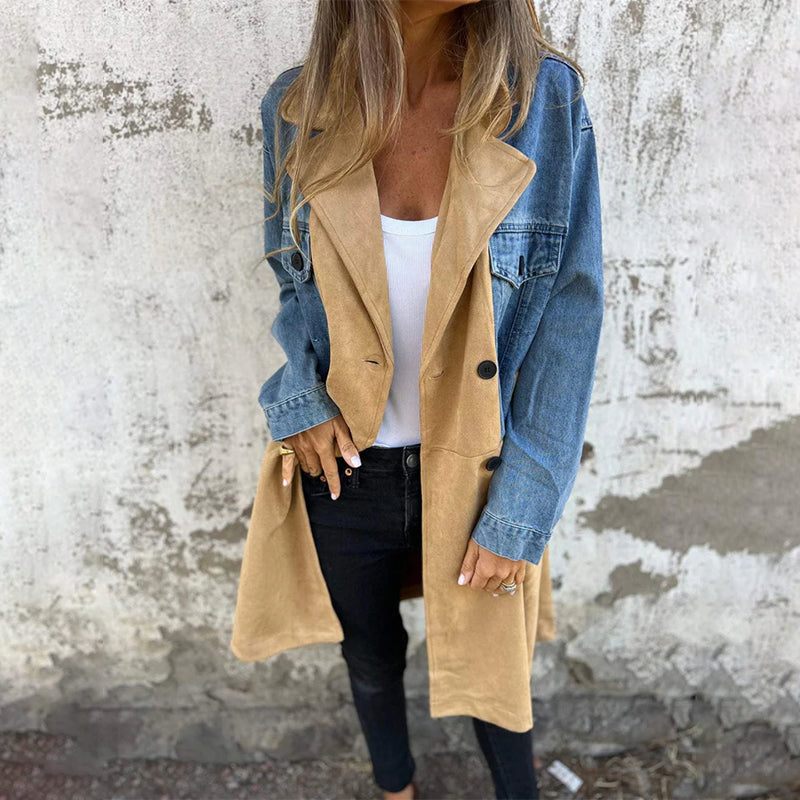 Estela | Chaqueta de Ante Sintético con Solapas