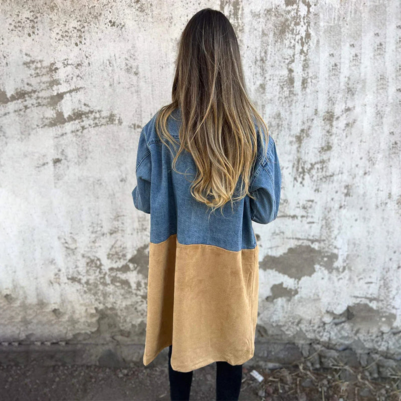 Estela | Chaqueta de Ante Sintético con Solapas