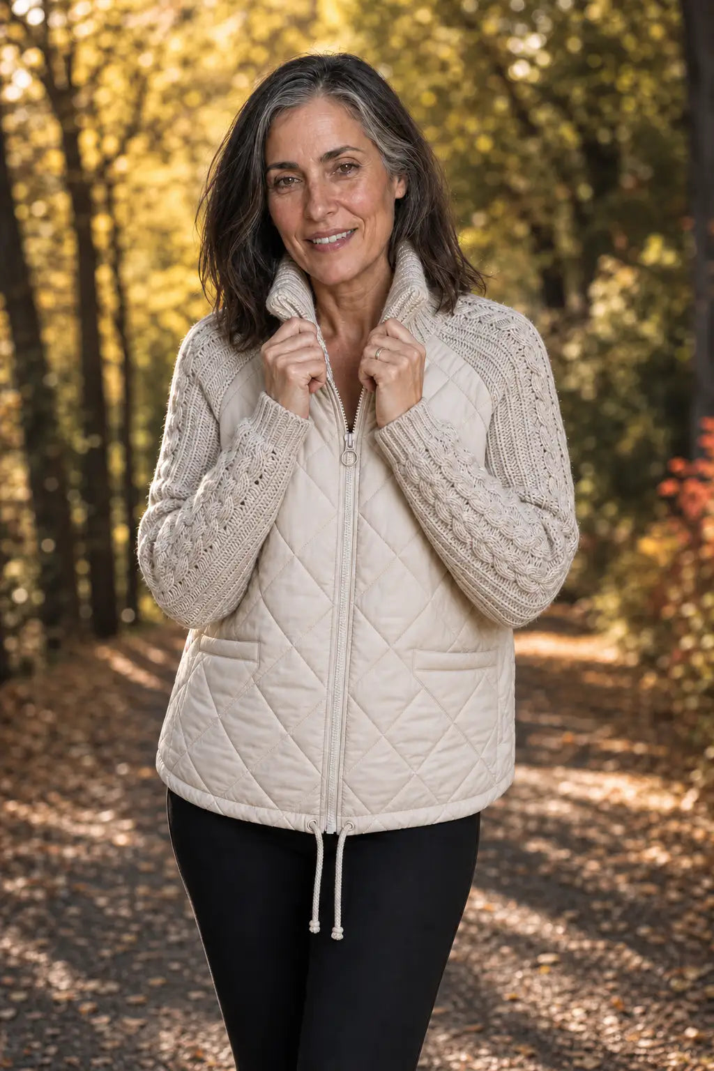 Elsa | Chaqueta Acolchada con Paneles de Punto