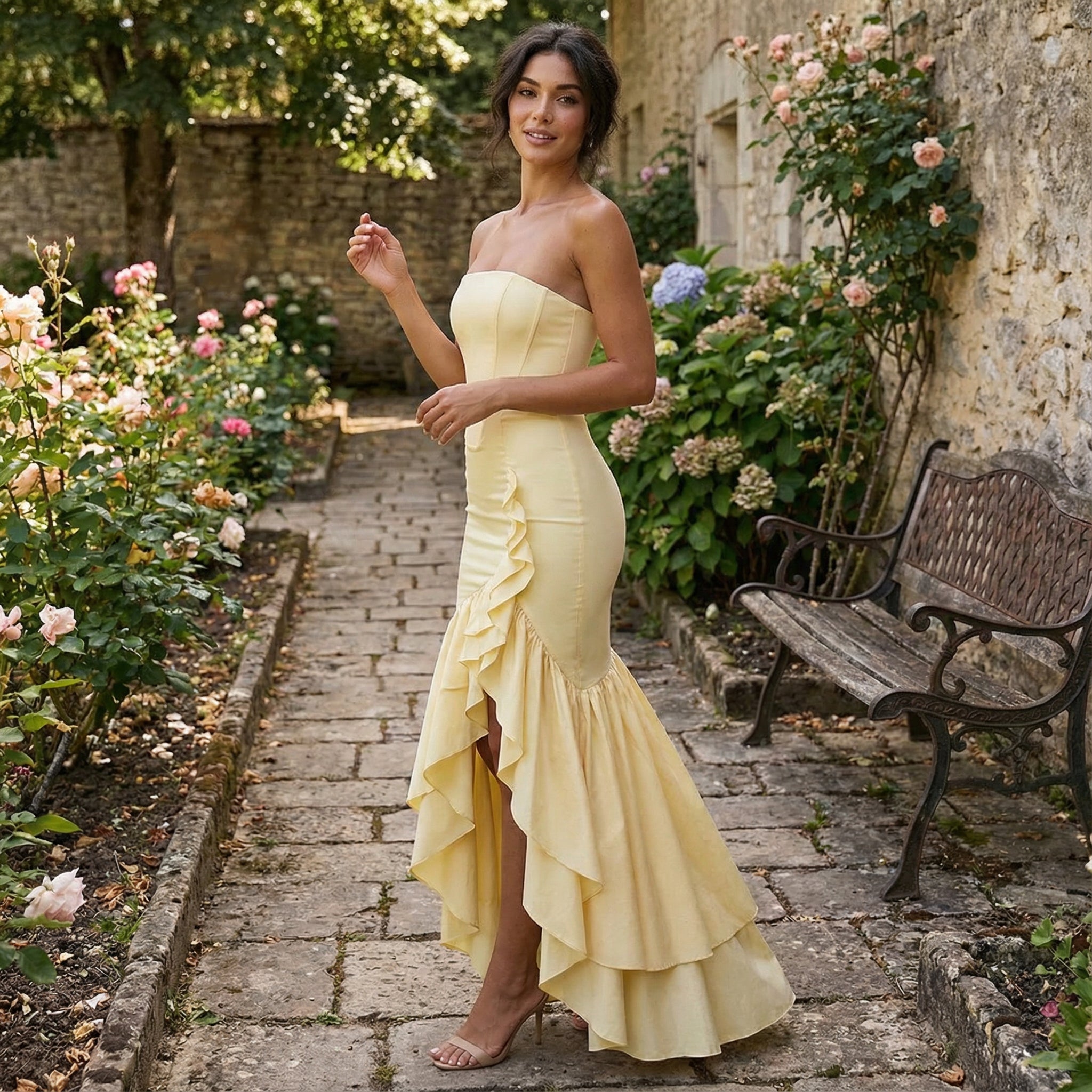 Xyrelle - Vestido maxi sin mangas