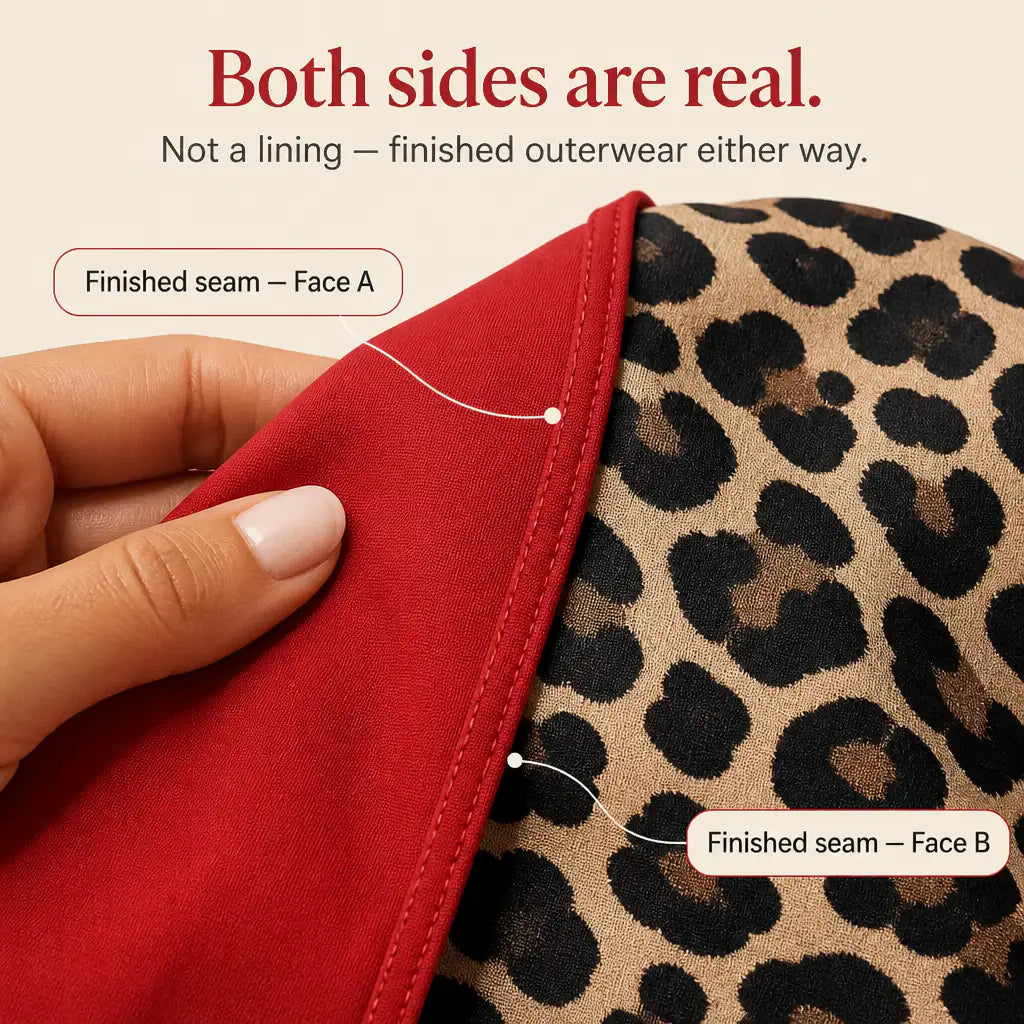 Lorena | Abrigo Reversible de Leopardo con Capucha