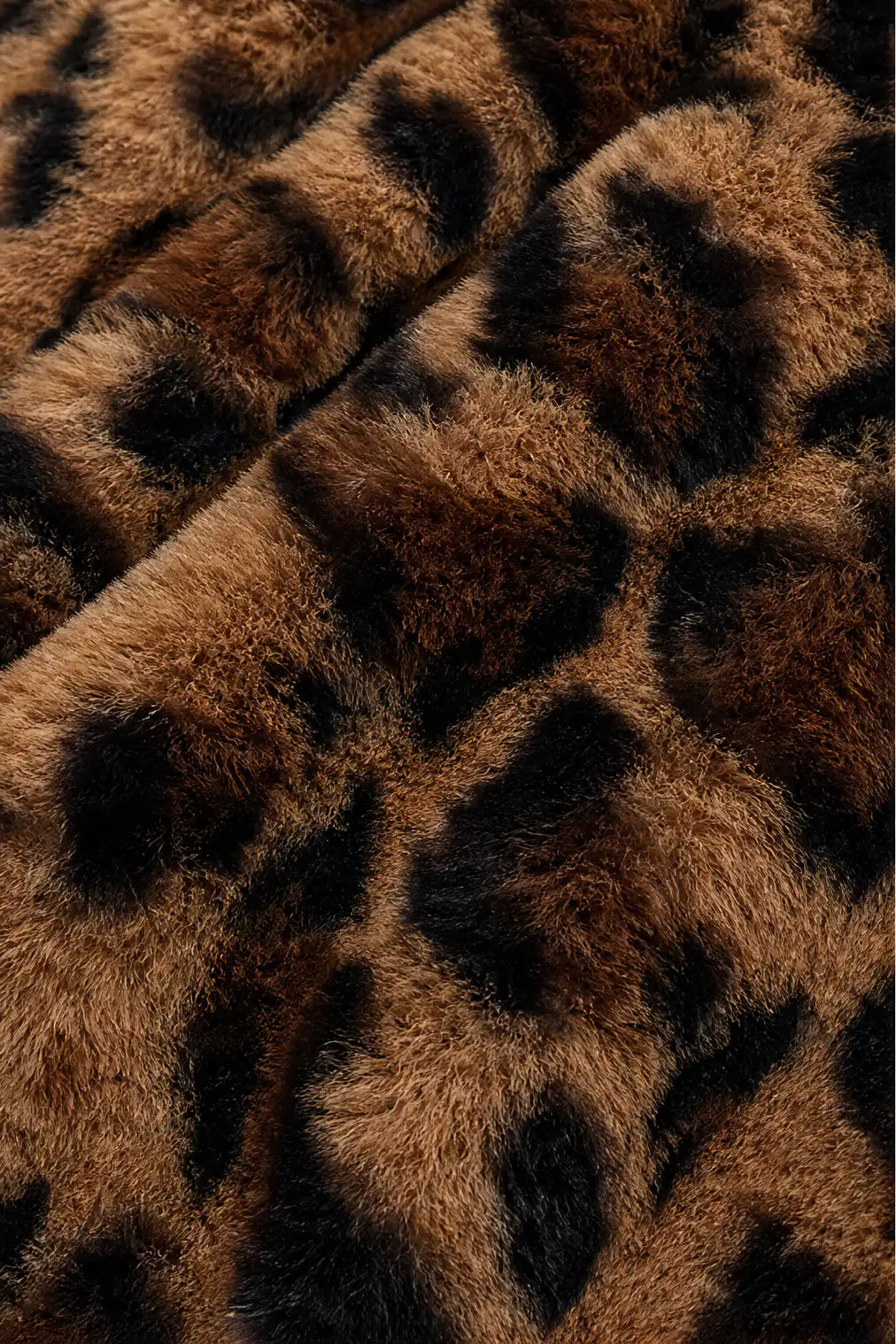 Carolina | Abrigo Largo de Pelo Sintético Leopardo