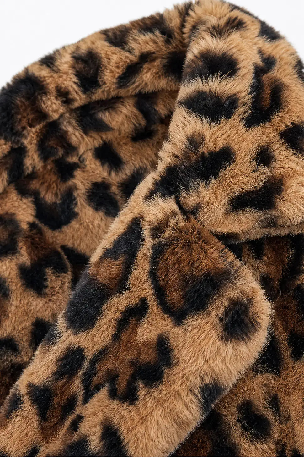 Carolina | Abrigo Largo de Pelo Sintético Leopardo