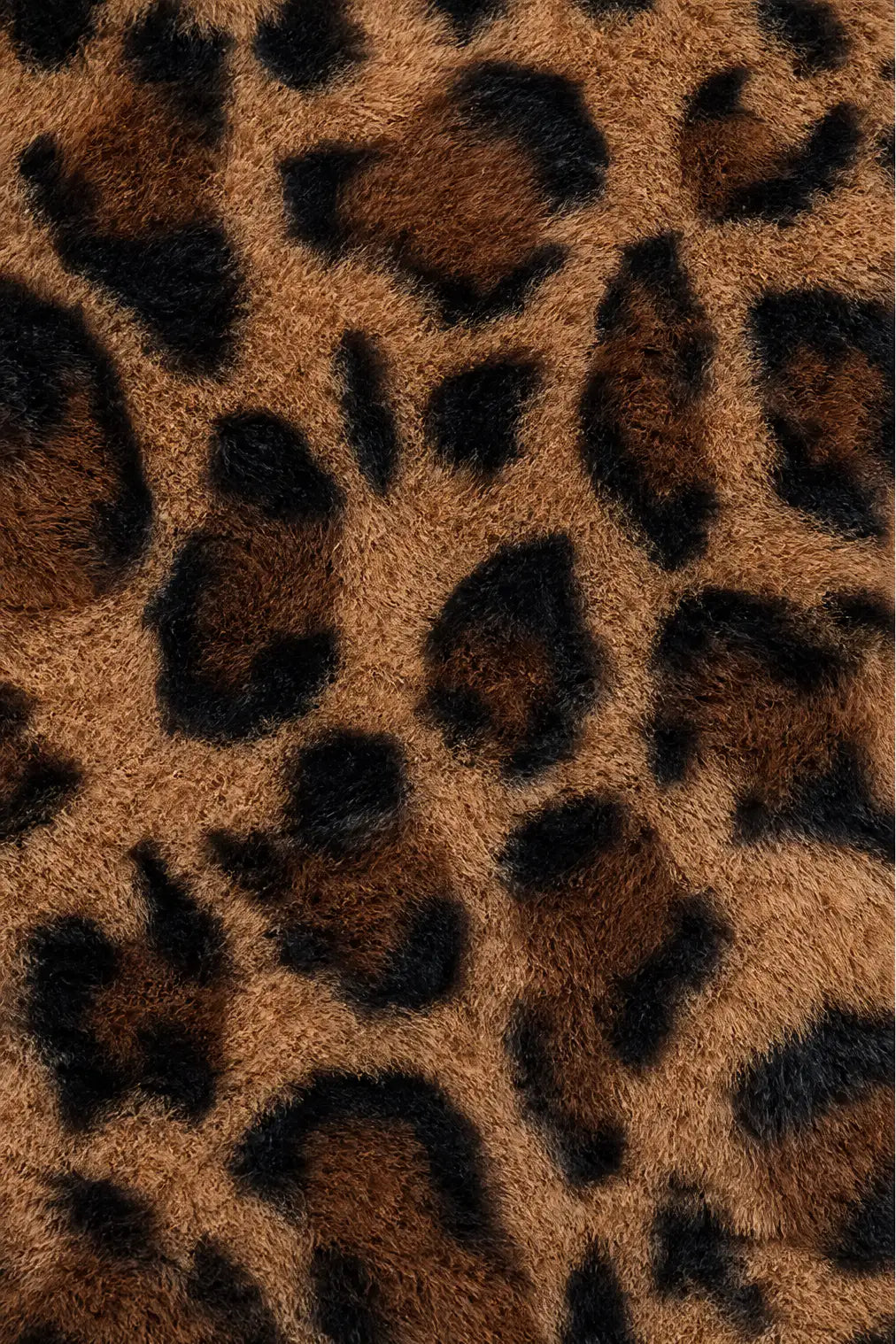 Carolina | Abrigo Largo de Pelo Sintético Leopardo