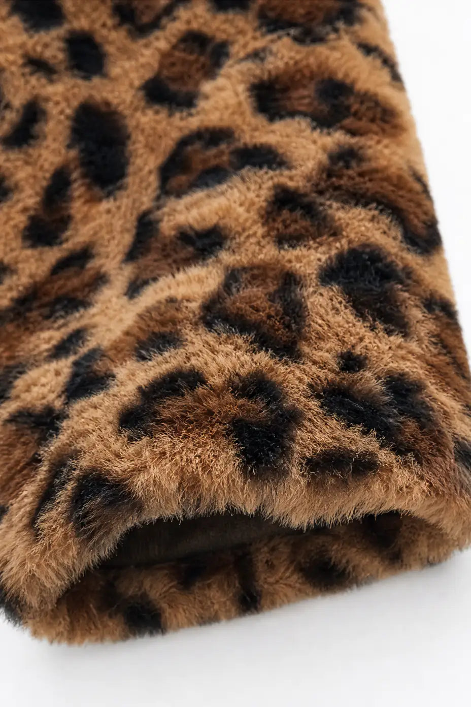 Carolina | Abrigo Largo de Pelo Sintético Leopardo