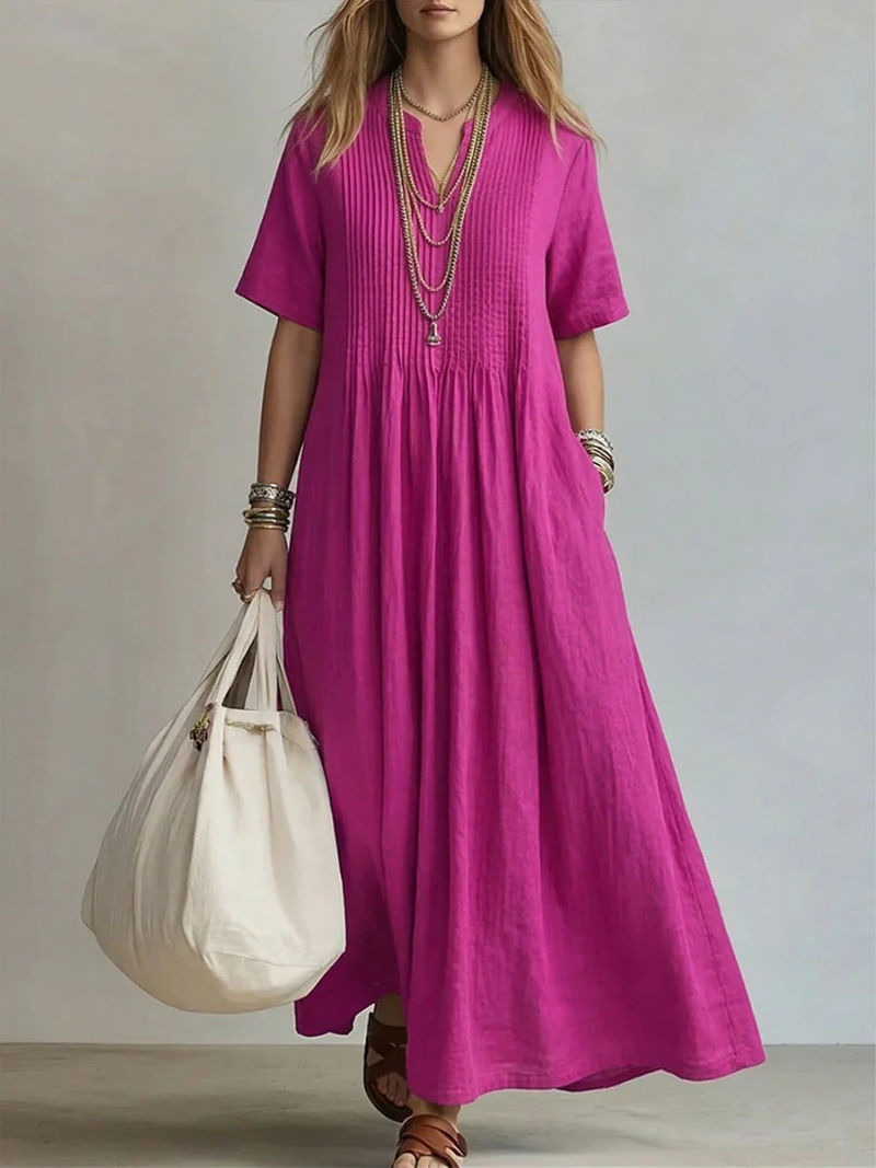 Betsaida · Vestido Maxi Fluido con Escote en V