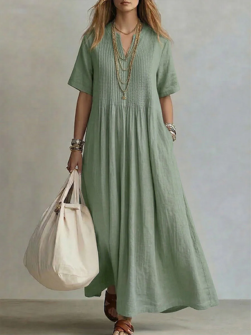 Betsaida · Vestido Maxi Fluido con Escote en V