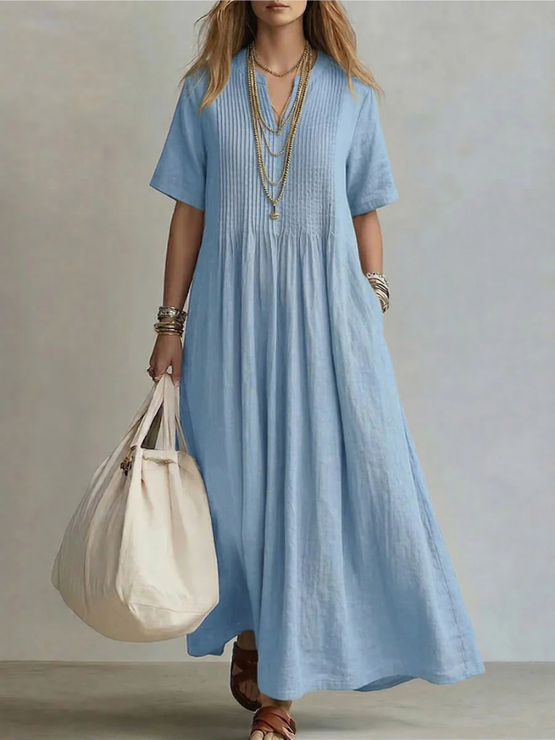 Betsaida · Vestido Maxi Fluido con Escote en V