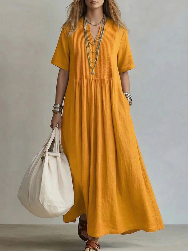 Betsaida · Vestido Maxi Fluido con Escote en V