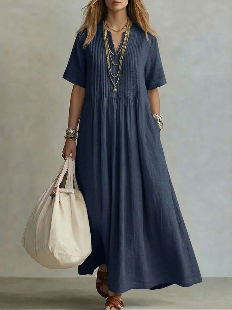 Betsaida · Vestido Maxi Fluido con Escote en V