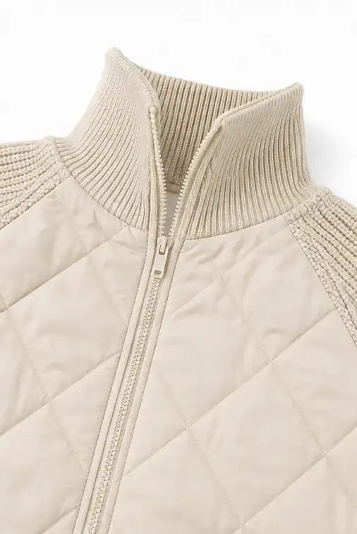 Elsa | Chaqueta Acolchada con Paneles de Punto