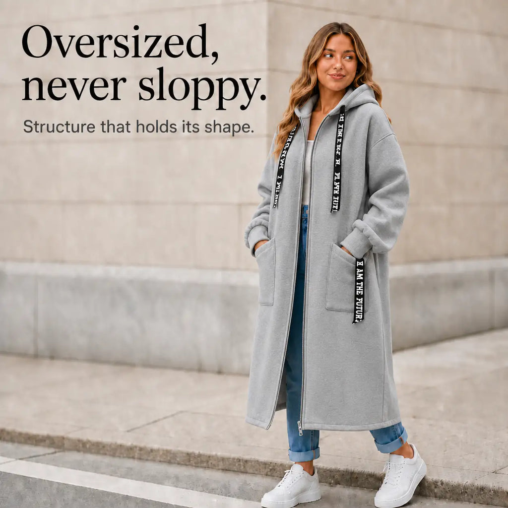 Alma | Abrigo Sudadera Oversize con Capucha
