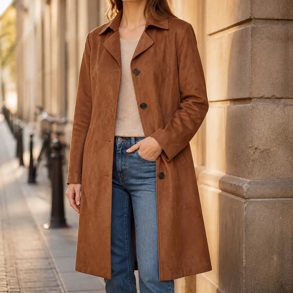 Beatriz | Gabardina de Ante Sintético