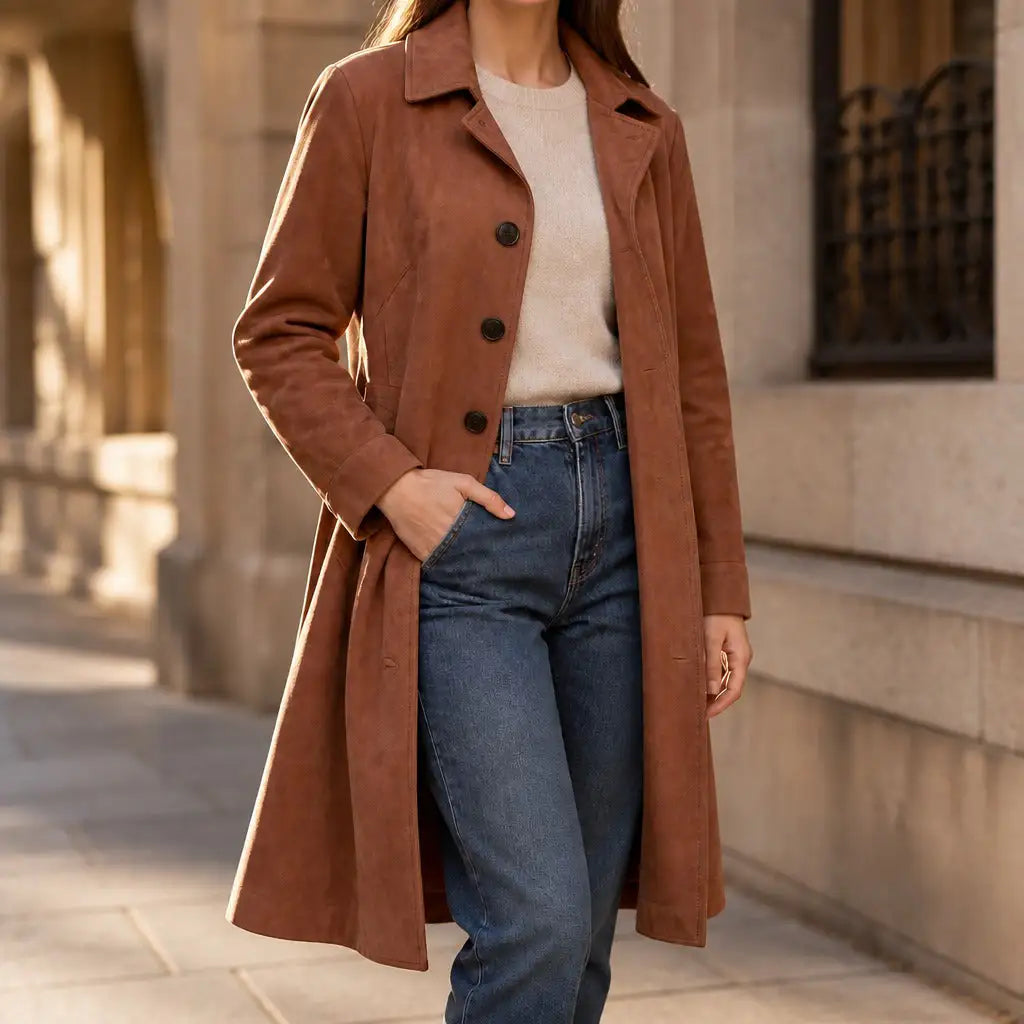 Beatriz | Gabardina de Ante Sintético