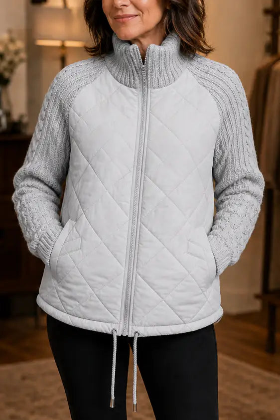 Elsa | Chaqueta Acolchada con Paneles de Punto
