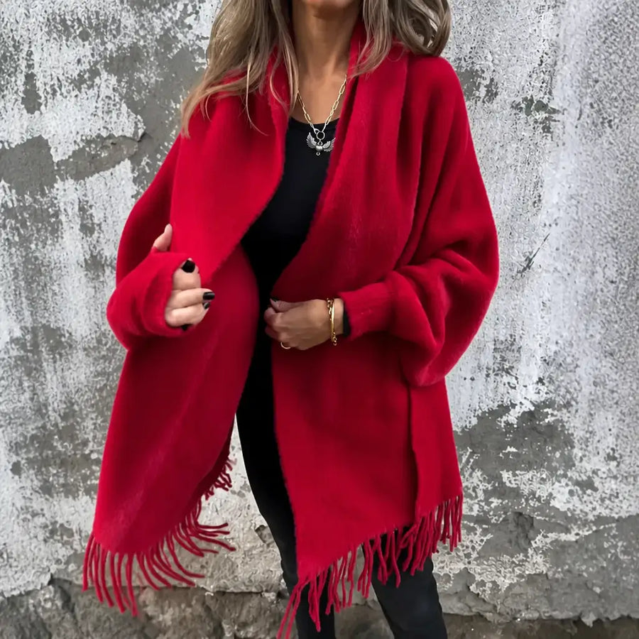 Blanca | Abrigo de Paño con Cuello Chal