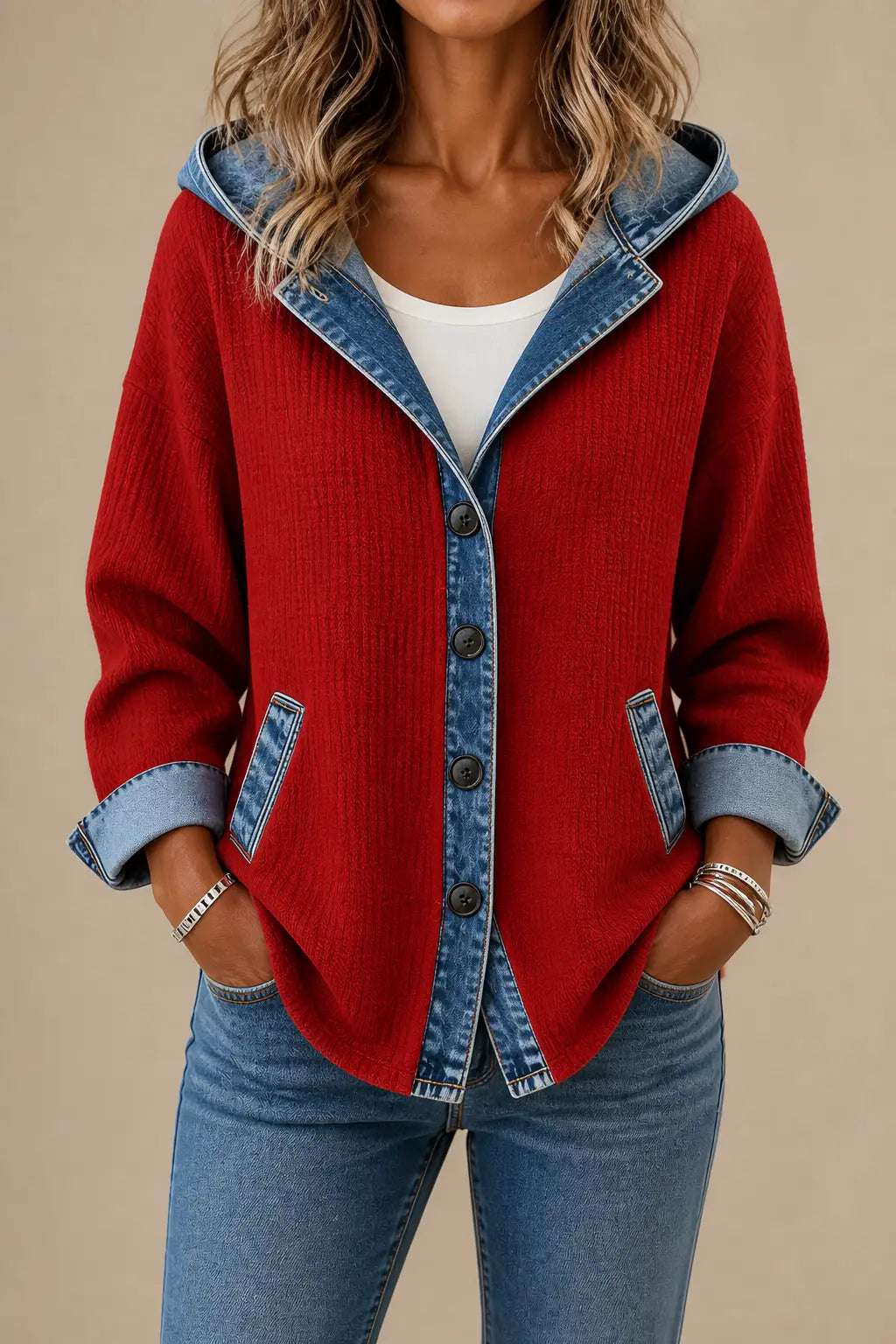 Carmen | Sobrecamisa de Cuadros con Capucha Vaquera